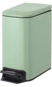 Small Bathroom Trash Can with Lid Soft Close, Step Pedal, 6 Liter / 1.6 Gallo...