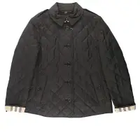 在飛比找環球Online優惠-【BURBERRY】M號菱格紋棉質輕型外套(黑色)