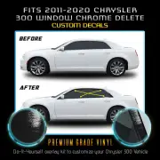 Fit 11-20 Chrysler 300 Window Trim Wrap Chrome Delete Blackout Kit - Gloss Black (for: Chrysler)