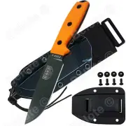 ESEE Model 4 OD Green Plain Blade With Black Molded Sheath & MOLLE Back 4P-MB-OD