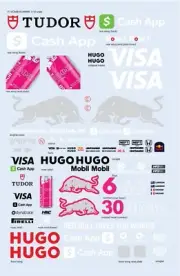 1/10 scale Racing Bulls VCARB-02 Miami 2025 F1 RC Car Vinyl Sticker Sheet