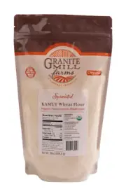 Granite Mill Farms Stone Ground Sprouted Organic KAMUT Wheat Flour, 30 oz