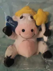 KRAFT SINGLES DAIRY FAIRY Plush 6" Cow with Wings & Wand Toy Vintage