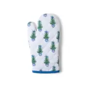 Festive Chic Holiday Ginger Jar Tree Print One Size Cotton Oven Mitt Pot Hold...