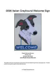 Italian Greyhound Dog Welcome Sign- Plastic Canvas Pattern or Kit