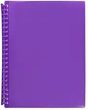 Marbig 2008519 Display Book Refillable Clearview A4 20 Pockets Purple