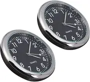 GLEAVI 1set Luminous Car Clock Adhesive Dashboard Timepiece Durable Practical Easy to Use for Digital Dials for Vehicles 2pcs