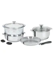 Cristel Tulipe 9pc Set With Removable Handle Handle