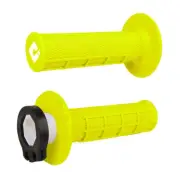 Odi V2 Half Waffle MX Lock-On Grips Fluorescent Yellow For KTM 450 SMR 2022
