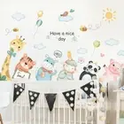 Nursery Happy Animals Clouds Sun Nursery Decor DIY Removable Wall Stickers Panda