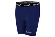Mitre Neutron Compression Shorts Size MY 8-10y Kids Unisex Sports Tights Navy