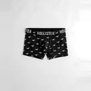 【HOLLISTER Co】HCO 海鷗 經典印刷滿版海鷗平口男內褲-黑色(平輸品)