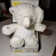 White Elephant Stars Plush Lullaby Soother Tummy Glow Light Music
