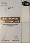 N(ght Skincare Pillow case Reversible Mulberry Silk Rayon Bamboo KING White NEW*