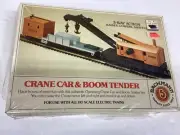 Bachmann #1438 HO scale “Amtrak” Crane car and boom tender