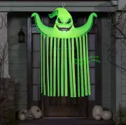 6.5' Self-Inflatable Lighted Halloween Hanging Oogie Boogie w/ Streamers