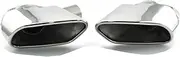 Car Rear Exhaust Muffler Tip Compatible For BMW F15 X5 E70 2014 2015 Silver Air Vent Exhause Tailtip