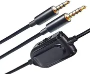 GONOLOWAY A10 A40 Gaming Headset Replacement 3.5mm Audio Aux Cable Inline Mute Volume Control Upgrade Metal Plug Headphone Cord Compatible with Astro A10 A40 A30 A50 G633 G933, for Xbox One