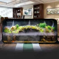 在飛比找蝦皮購物優惠-智能水陸缸生態魚缸雨林缸凈水循環過濾小型桌面植物微景觀缸成品