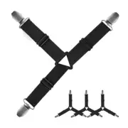 Grip Nonslip Bed Sheet Strap,Adjustable Elastic Fasteners with Iron Clips1483