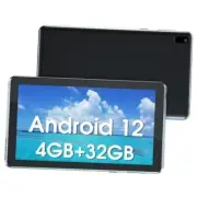 Tablets, Android 12 Tablet 7 inch, 4GB RAM 32GB ROM Tablet PC Quad-Core Black