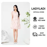 在飛比找蝦皮購物優惠-V LADYLADI 絲領花朵連衣裙柔軟透氣奢華優雅的設計 