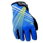1 Pair Riding Gloves Winter Mountain Bike Gloves Touch Screen Bike Gloves Blue yellow line_XXL