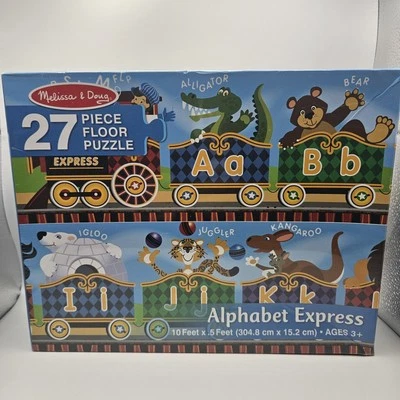 Melissa & Doug Alphabet Express Train 27 Piece Jigsaw Floor Puzzle 10' Feet