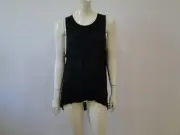SASS & BIDE navy the craklin hi low tank top tee Size L BNWT RRP $89.00