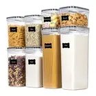 Airtight Storage Jars Durable Food Containers Plastic for Pantry Organization