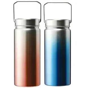 CookPower鍋寶 316陶瓷保溫瓶-530ml(漸層藍/紅)316不鏽鋼 保溫杯 水瓶 水杯【愛買】