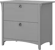 Bush Furniture Salinas 2 Drawer Lateral File Cabinet | Home Office Storage for Letter, Legal, and A4-Size Documents, Cape Cod Gray