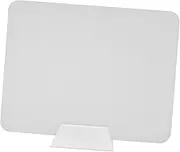 Perfk Desktop Partition Board Separate Board Desk Divider Portable Versatile Privacy Desk Panel Tabletop Screen for School Library, White PP Stand