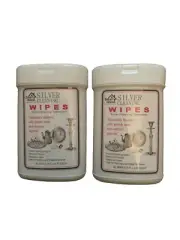 2 PK SMARTHOME Silver Cleaning Polishing Wipes-60 Towelettes Total.