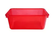 School Smart 2005883 12 x 8 x 5 in. Translucent Cubby Bin Candy Red - Small