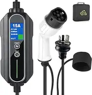 Portable Type 2 Charging Cable AU 3PIN 15A 3.3KW Model 2 Adjustable Current 8A/10A/13A/15A, IP65 Max Waterproof Level, EV Home Ev Charger Type 2
