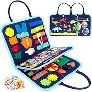 SPLAKS Busy Board,Montessori Toys for Toddler,Sensory Board for Learning Fine Motor Skills and Travel,Preschool Educational Learning Toys Boys Girls