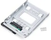 RGBs 2.5 Inch SSD to 3.5 Inch SATA Hard Drive HDD Adapter Caddy Tray Cage Hot Swap Plug Converter Holder Compatible with All 3.5 Inch SATA/SAS Hard Drive Caddie Tablets for HP Dell IBM Pack of 2