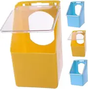 KITANDOVE 4Pcs Bird Cage Feeder Sift Pigeon Food Dispenser Easy Clean Quail Feeding Tray for Bird Cages Convenient Food Holder with Stable Installation