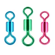 100pcs Rolling Barrel Swivel Fishing Copper Swivels Solid Ring #8 #10 #12 44lb