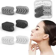 6 Pcs Jaw Trainer for Lose Face Fat, Jaw Training Kit with Storage Case, Facial and Neck Symmetrical Jawline Exerciser for Man and Woman Face Lift Double Chin Eliminator