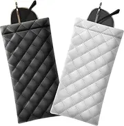 [Valuatic] Portable Squeeze Top Sunglass Case - Pu Leather Soft Sunglasses Case Easy To Use Eyeglasses Case Pouch 2 Pack
