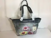 NEW W/TAGS Anuschka Painted Floral & Butterfly Purse