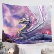Attaxia Cool Purple Dragon Tapestry