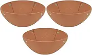 Baskets - Fibre Mat Planter Liners - Flower Pot Felt Mat | Planter Basket Liners | Breathable Round Basket Liner Replacement Set of 3 for Gardening Drainage Garden Decoration