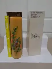 Colonial Candle Cape Cod Partridge In A Pear Tree 12 " Pillar Candle 1970s NIB