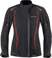 Germot MotoQueen, textile jacket waterproof women , color: Black/Red , size: 50