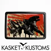 Godzilla Belt Buckle - Vintage Japanese Monster Poster Belt Buckle - 620
