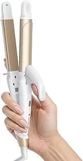 Travel Curling Iron Dual Voltage, Mini Flat Iron 2 in 1 Hair Straightener