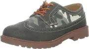 Florsheim Kids Valco Leather JR Oxford, Olive Camo, 4 M US Big Kid